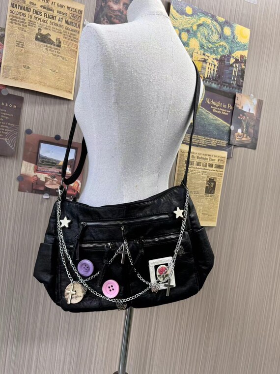 Retro punk crossbody bag hotsell