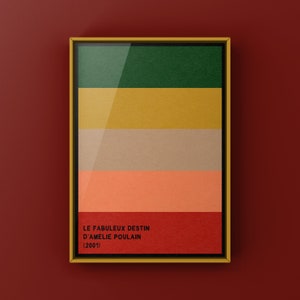 Amélie Colour Palette Print | Alternative Movie Poster | Minimalist Film Art | UNFRAMED