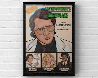Garth Marenghi’s Darkplace Print | Retro Style TV Show Poster | Cult UK Comedy Art | A4 A3 A2 A1 | UNFRAMED