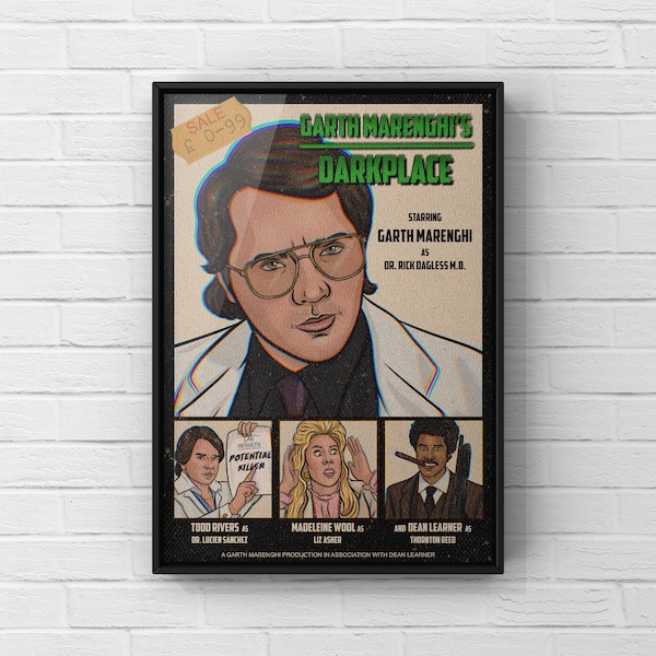 Garth Marenghi’s Darkplace Print | Retro Style TV Show Poster | Cult UK Comedy Art