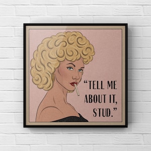 Tell Me About It Stud Print | Sandy Grease Poster | 70s Movie Poster | Retro Wall Art | Olivia Newton John