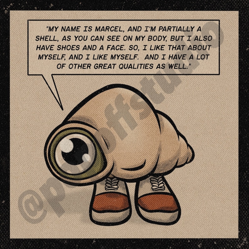 Marcel the Shell With Shoes on Art Print | Movie Poster | Retro Wall ...