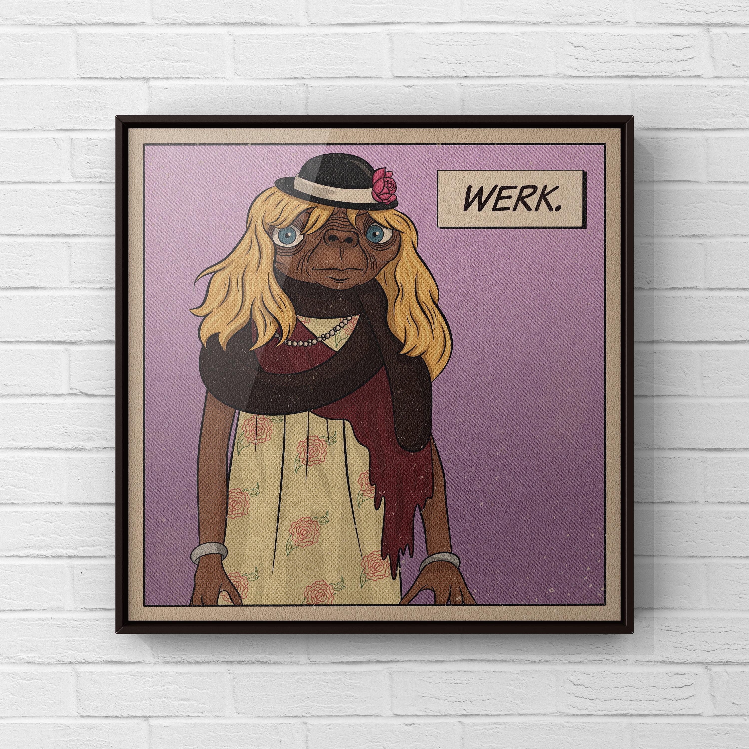 E.T. in Dress Print | ET the Extra Terrestrial Poster | Retro Wall Art |  80s Movie Poster | Werk | UNFRAMED - Etsy