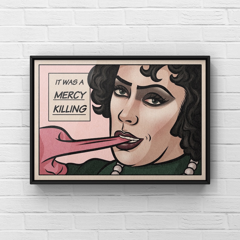 Lámina de arte pop de Frank N. Furter / Póster de Rocky Horror / Arte mural de película de culto / Póster A4, A3, A2, A1 / SIN MARCO imagen 1