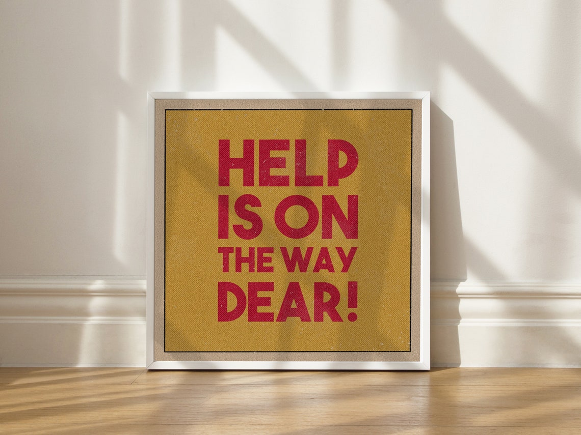 Help is on the Way Dear Retro-style Print Mrs Doubtfire Art - Etsy