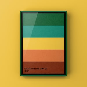 The Darjeeling Limited Colour Palette Print | Alternative Movie Poster | Minimalist Film Art | Wes Anderson | A4 A3 A2 A1 | UNFRAMED