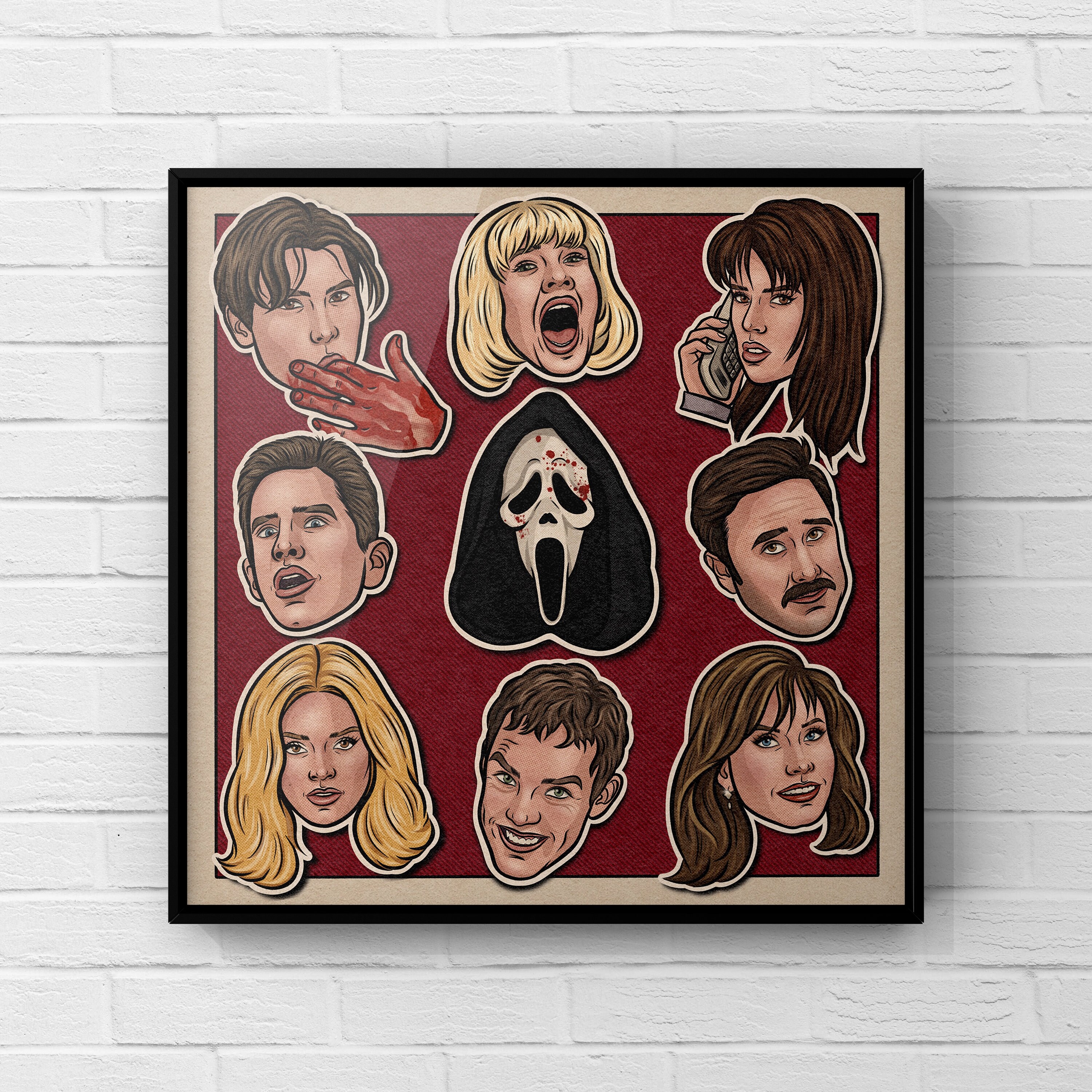 Ghost Face Scream Scary Movie Poster Print by Chris Oz Fulton