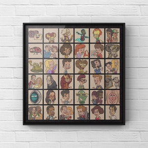 Big Mouth Characters Print / Animated TV Show Poster / Retro Style Wall Art