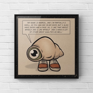 Marcel The Shell With Shoes On Art Print | Movie Poster | Retro Wall Art | UNFRAMED