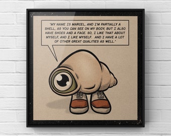 Marcel The Shell With Shoes On Art Print | Movie Poster | Retro Wall Art