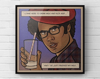Maurice Moss Retro Style Print | The IT Crowd Poster | British Comedy Wall Art | UNFRAMED
