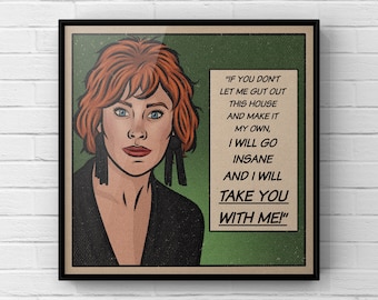 I Will Go Insane and I Will Take You With Me | Delia Deetz Print | Beetlejuice Movie Poster | 80s Movie Art | Catherine O’Hara
