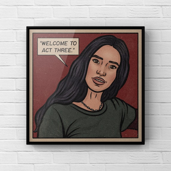 Welcome To Act Three Print | Scream 5 Movie Poster | Retro Style Wall Art | 90s Horror Movie | Mikey Madison as Amber Freeman