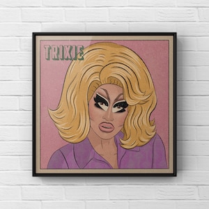 Trixie Mattel Retro Style Print | Rupaul&#39;s Drag Race Poster | Drag Queen Wall Art
