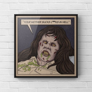 Regan MacNeil Druck | Der Exorzist Wandkunst | 70er Jahre Horrorfilm Poster | Retro Style Kunstwerk