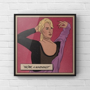 Now a Warning Print | Death Becomes Her Poster | Retro Wall Art | 90s Movie Poster | Meryl Streep