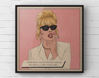 Patsy Stone Retro-Style Print | Absolutely Fabulous Poster | 90s British TV Comedy