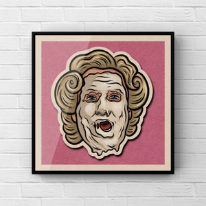Mrs Doubtfire Hello Print | 90s Movie Poster | Robin Williams Artwork