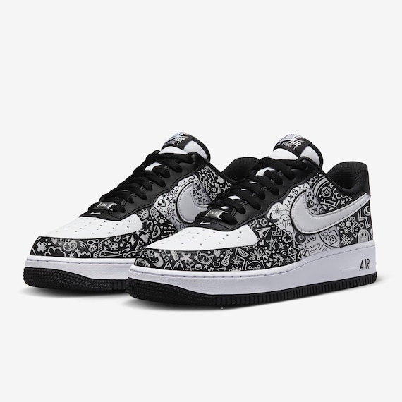 Nike shoes air force black and white 2025