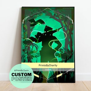 Personalisierte Skye Valorant Spieler Karte Poster | 30x30cm Druck | Personalisierter Valorant Print | Personalisiertes Geschenk für Sie, Ihn, Freunde und Familie.