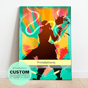 Raze Valorant Spieler Karte Poster | 30x30cm Druck | Personalisierter Valorant Print | Personalisiertes Geschenk für Sie, Ihn, Freunde und Familie.