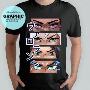 Valorant Agent Eyes Shirt | Valorant Premium Unisex Graphic T-Shirt | Japanese Game Anime Style | Gift for Her, Him, Friends, & Family