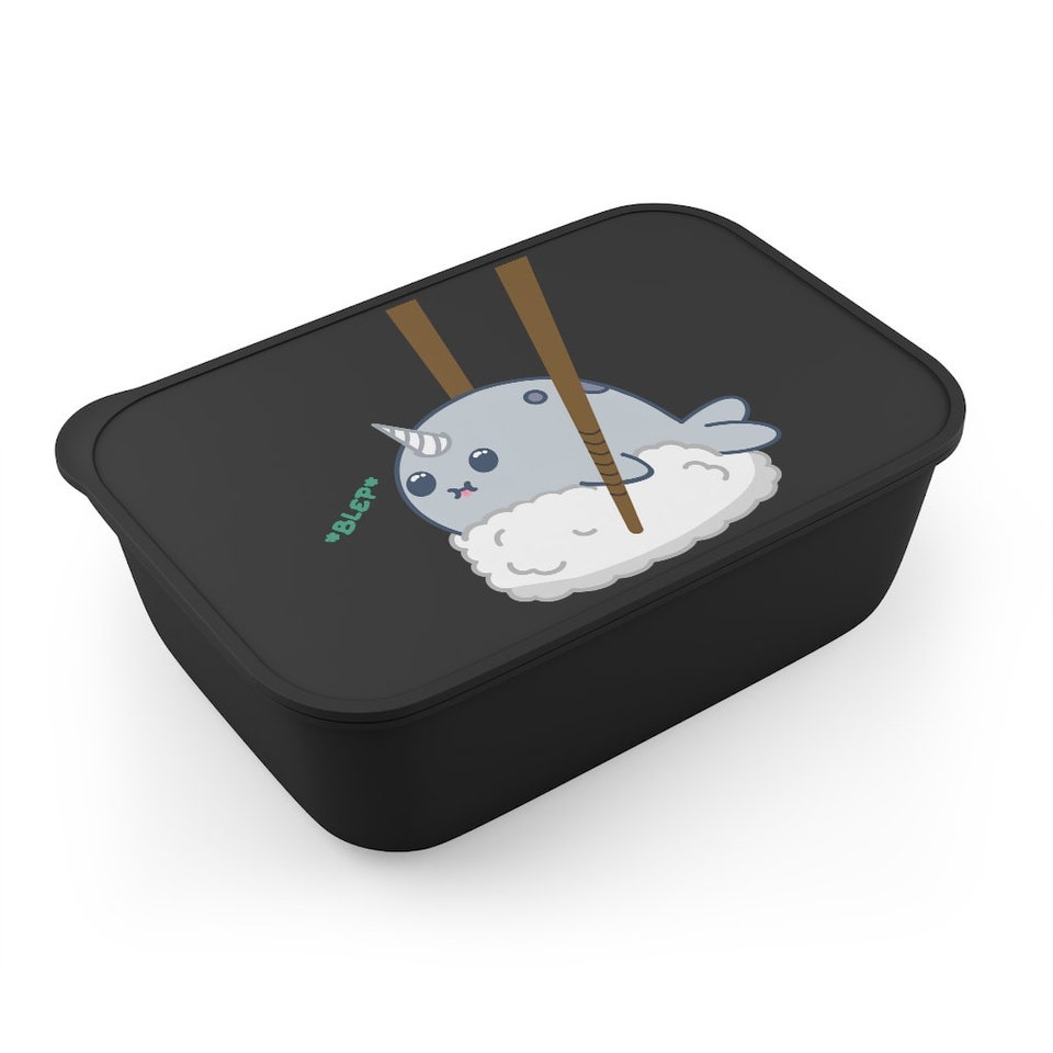 Narwhal *BLEP* Bento Box with Band and Utensils