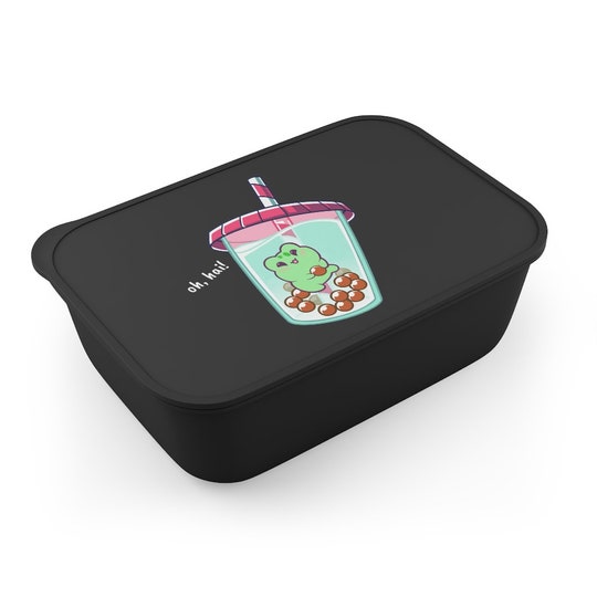 Disover Boba Lovin Chubbles the Frog Bento Box with Band and Utensils