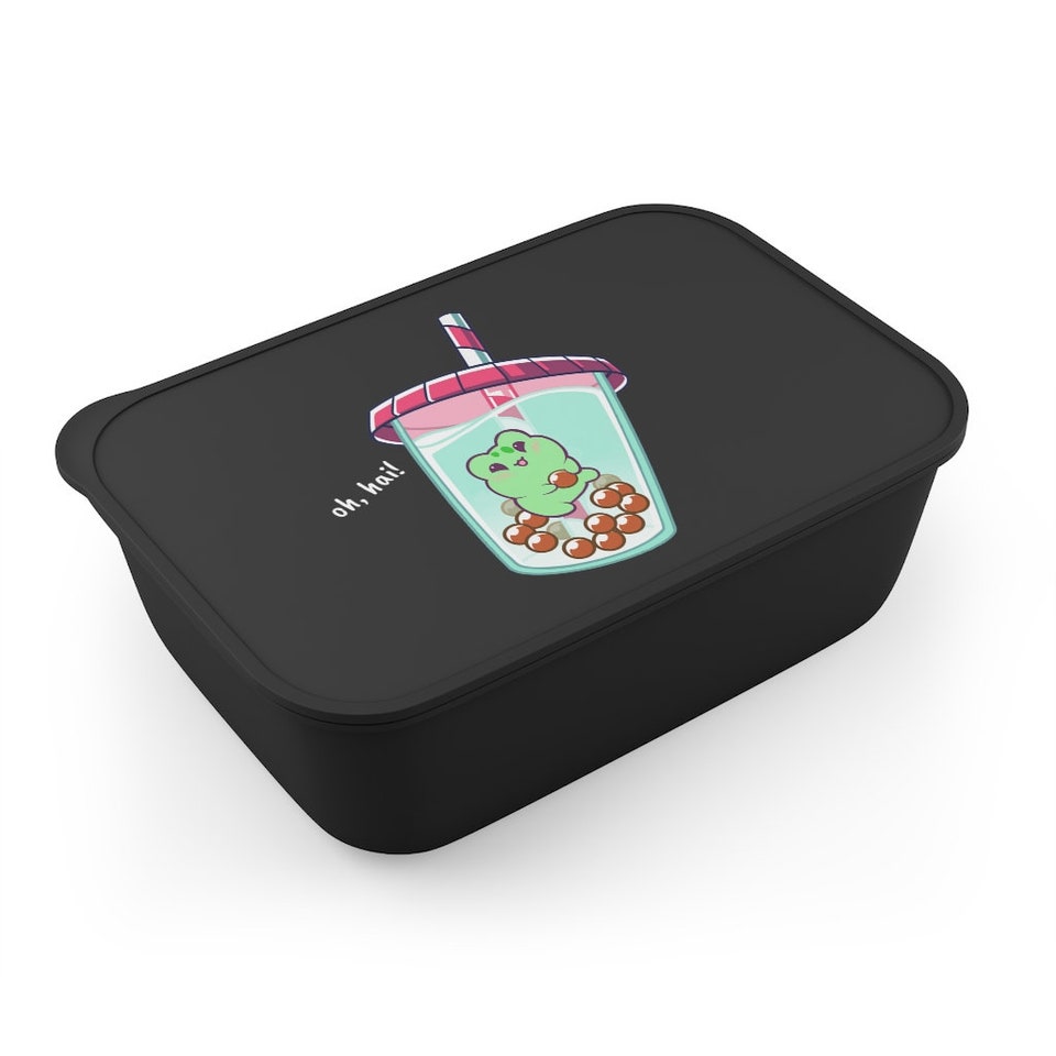 Discover Boba Lovin Chubbles the Frog Bento Box with Band and Utensils