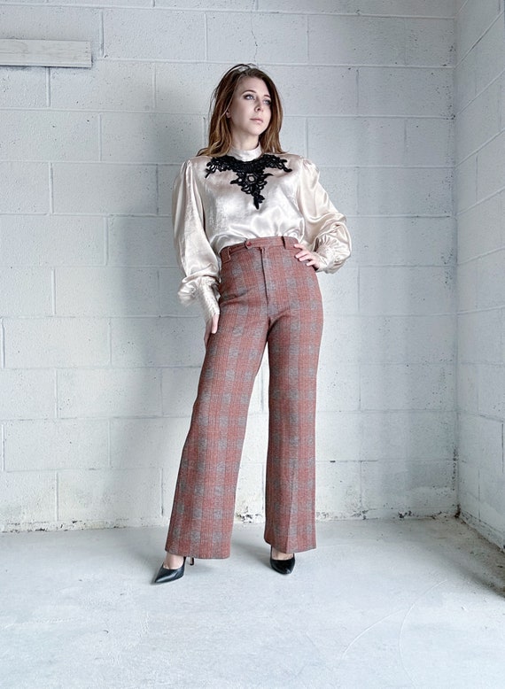 Vintage 70s Edwardian Shirt Silk Western Prairie Lace Victorian Style Top Cottage Core Blouse View 2