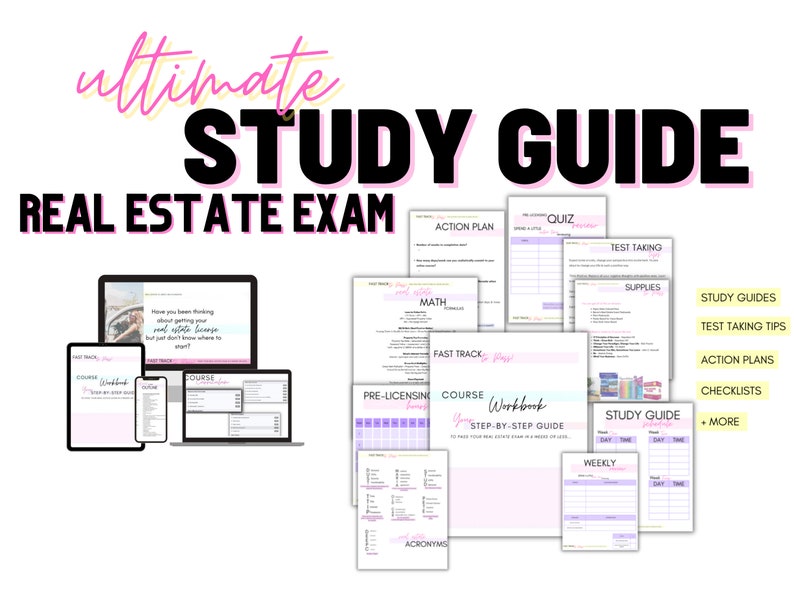 Complete Real Estate Exam Study Guide Note Taking Strategy 47 Pages
