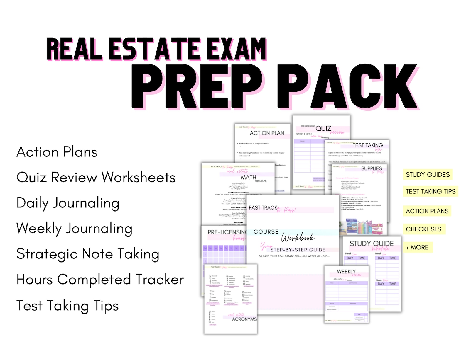 Complete Real Estate Exam Study Guide Note Taking Strategy 47 Pages