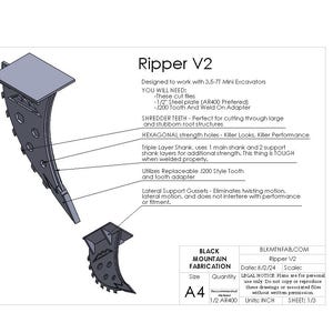 Mini Excavator Ripper DXF FILES!! - Etsy