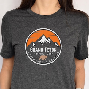 Grand Teton T-Shirt, Unisex Jersey T-Shirt, Wyoming Shirt, Urlaubs Shirt, Teton Dorf, Grand Teton Berge, Jackson Hole, Nationalparks