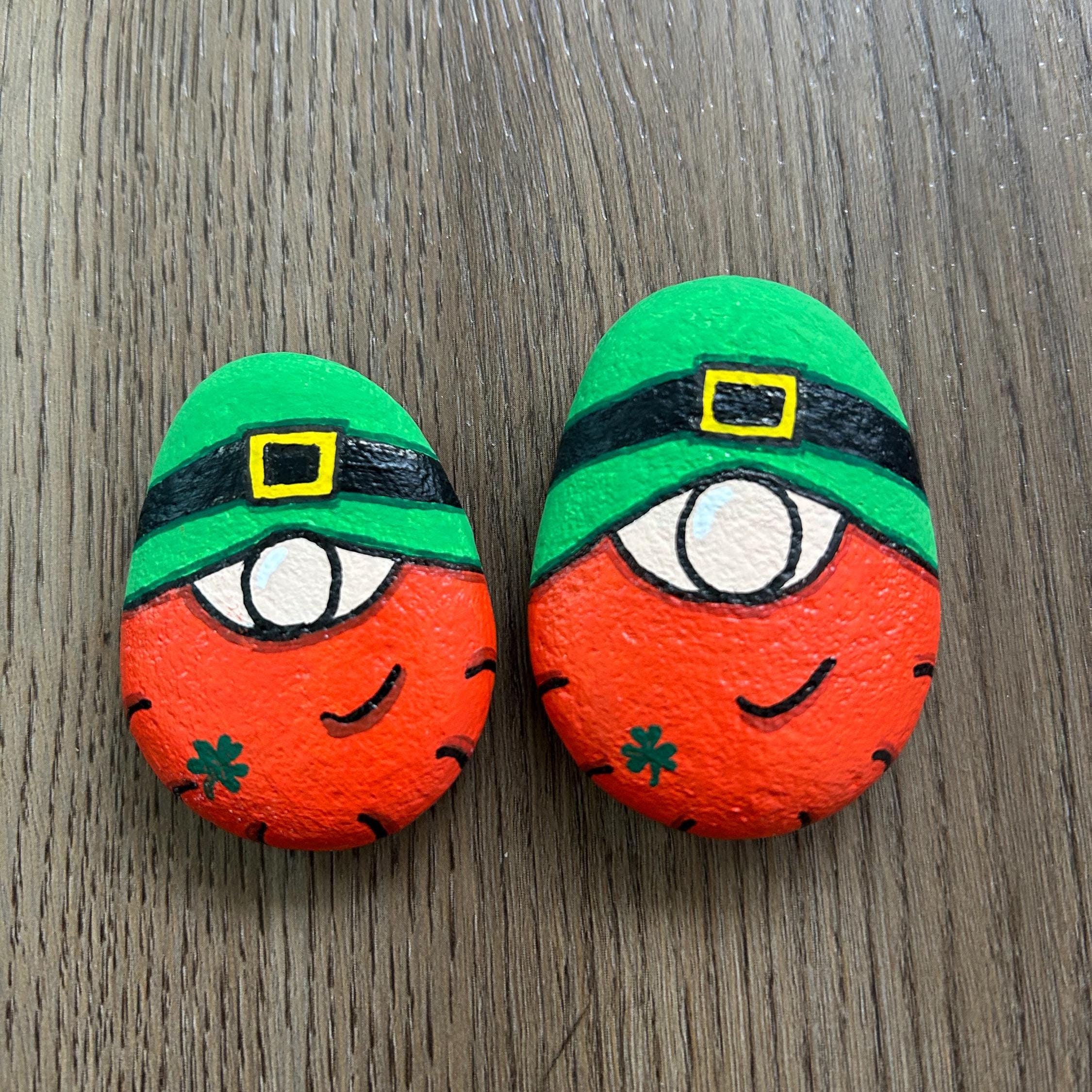 Set of Leprechaun Rocks, St. Patrick's Day Rocks, St. Patrick's Day ...