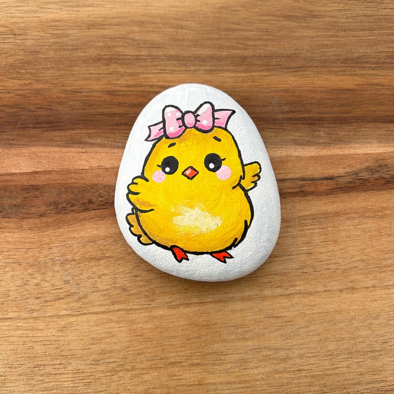 Baby Chicks Painted Rocks, Cute Chicks, Easter Rocks, Easter Stone ...