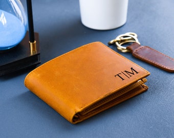 Handwriting Wallet | Leather Wallet For Men | Personalized Wallet Gifts | Handwriting Gift For Him | Engraved Wallet