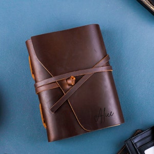 Diario de cuero personalizado Diario de cuero personalizado Diario de viaje grabado a mano Cuaderno de notas Manual Diario con nombre