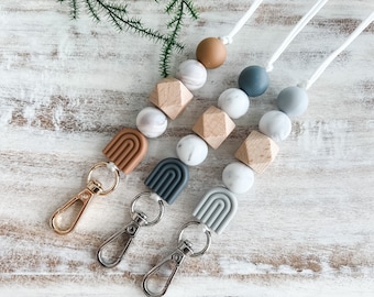 Lanyard, Beaded Lanyard, ID Holder, Badge Holder, Key Holder, Silicone Bead Lanyard, Nurse's Gift, Teacher Gift