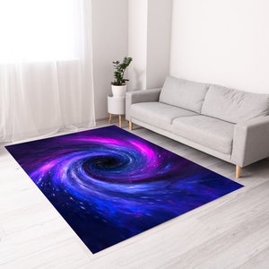 Black Hole, Non Slip Rug, Black Hole Rug, Modern Rug,Home Decoration,Gift for Him, Black Hole Patterned Rug,Room Rug,Themed Rug, Popular Rug