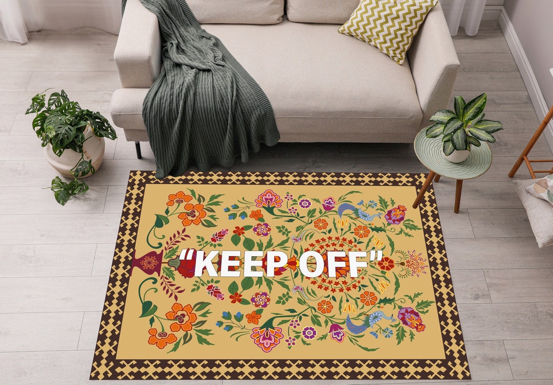 Keep off Rug Keep Off Keep off Carpet Gold Rug Etsy