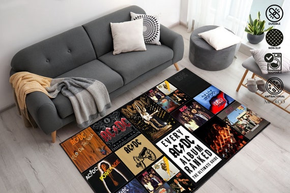 AC DC Rug Album Covers Patterned Rug Music Room ACDC Rock - Etsy
