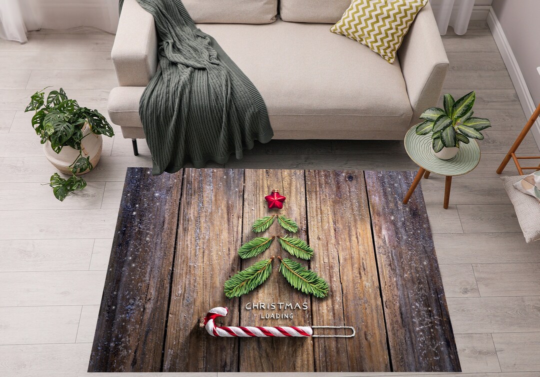 Loading Rug Christmas Tree Area Rug, Christmas Loading Rug, Christmas Rectangle Rug ...
