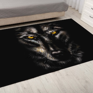 Wolf Design Rug, Wolf Area Rug, Wolf Animal Nature Design Carpet, Home Decor Rug, Best Friend Gifts, Area Rug, Animal Rug, Wolf Rug