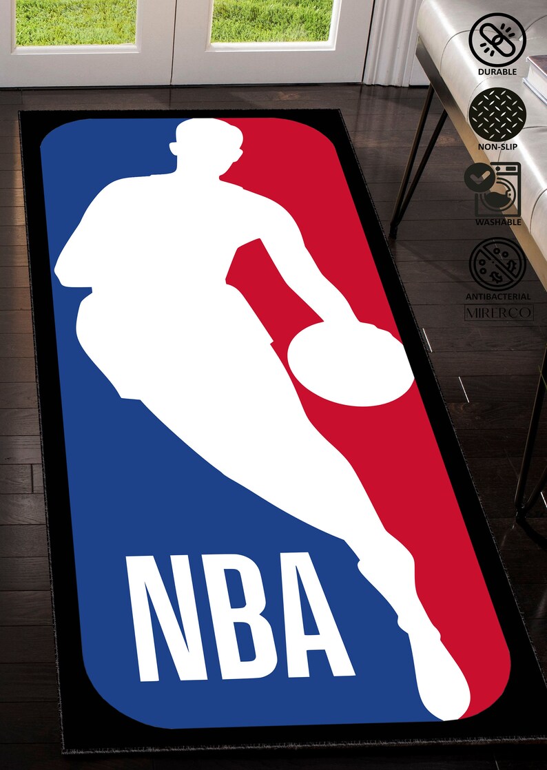 NBA Rug For Fan, Modern Rug, Basketball Rug Carpet, Kids Room Rug, Custom Rug,Floor Rug, Home Decor Rug, Area Rug, Salon Rug, Popular Rug image 2