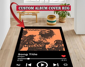 Personalized Album Cover Rug,Custom Song Rug,Non-Slip Modern Rug,Area Rugs,Custom Rug,Album Cover Poster,Custom Poster,Music Poster