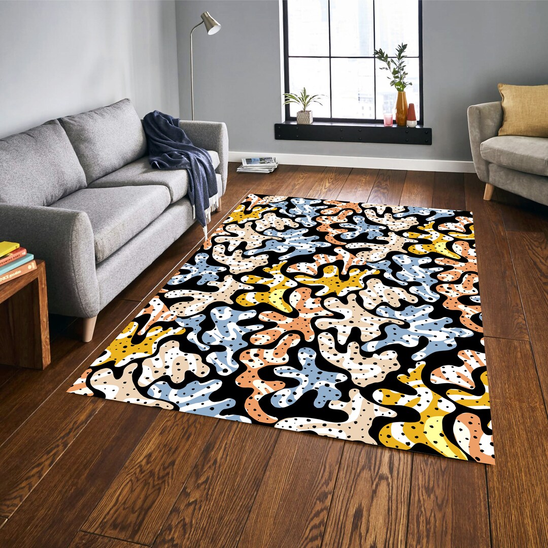 Animal Print Area Rug, Cheetah Print Rug, Abstract Accent Rug, Tiger ...