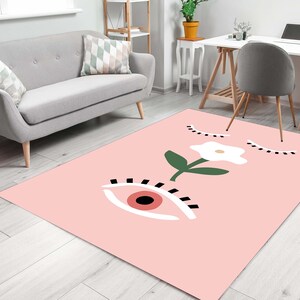 Modern Abstract Rug, Silky Soft Rug, Minimalist Rug, Nordic Scandinavian Area Rugs, Rug for Living Room, Rug for Bedroom, Diningroom