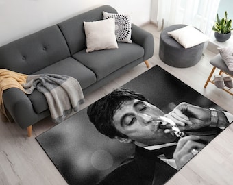 Scarface Rug, Tony Montana Rug, Scarface Carpet, Movie Rug, For Living Room, Fan Rug,Personalized Gift, Themed Rug, Custom Rug