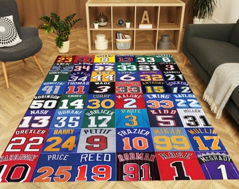NBA Rug, NBA Basketball Rug, Modern Rug, Custom Rug, Basketball Rug, Kids Room Rug, Floor Rug, Area Rug, Popular Rug, Fantastic Rug